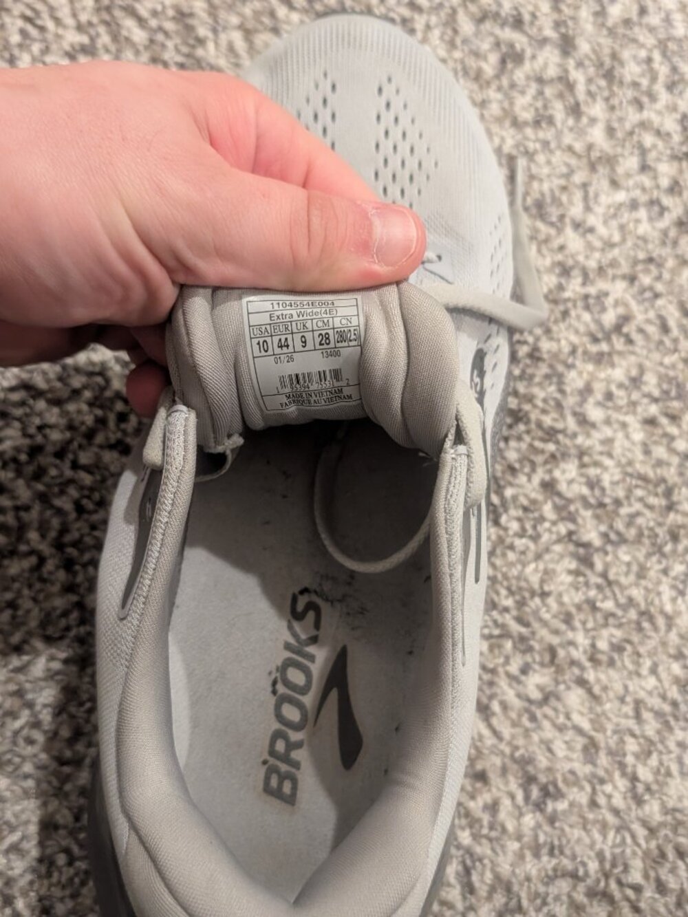 Brooks Men's Beast GTS 26 Premium Stability Shoes - Size 10 4E (Extra Wide) - Picture 11 of 14